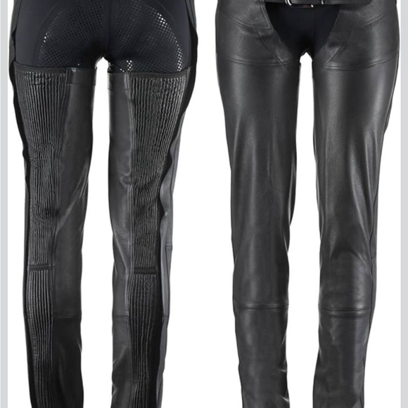Women’s equestrian smooth leather chaps - Picture 2 of 3